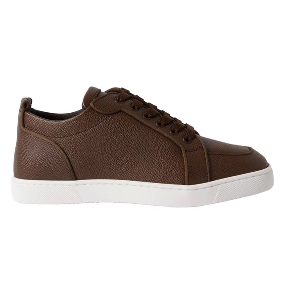 Christian Louboutin Mens Rantulow Orlato Flat Brown Low Top Sneakers 42 9 - Picture 1 of 15